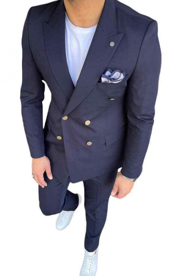 Jas Slim Fit dengan Kancing Logam